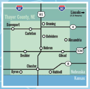 Thayer County Map
